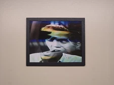 Framed Analog Glitch Portrait Art Piece 8x10 -  LIMITED PRINT, Outsider, Retro