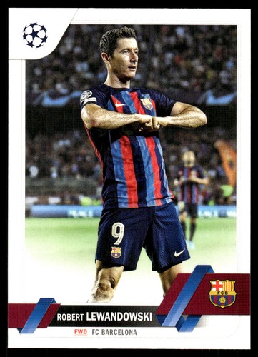 Robert Lewandowski 2022-23 Topps Chrome UEFA Club Competitions #9 FC Barcelona - Picture 1 of 2