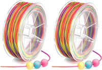 35M Gummiband, 1Mm Gummiband FüR ArmbäNder, Regenbogen Elastisches Faden, Armban