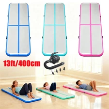 13ft Yoga Air Track Inflatable Training Tumbling Gymnastics Gym Mat w/ Pump US