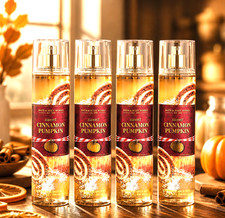 New Set of 4 Bath Body Works Fragrance Mists Sweet Cinnamon Pumpkin