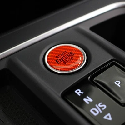 3D Gel Startknopf KL Cover Emblem Carbon Rot Start Stop Folie Schalter DM005 - Bild 1 von 4