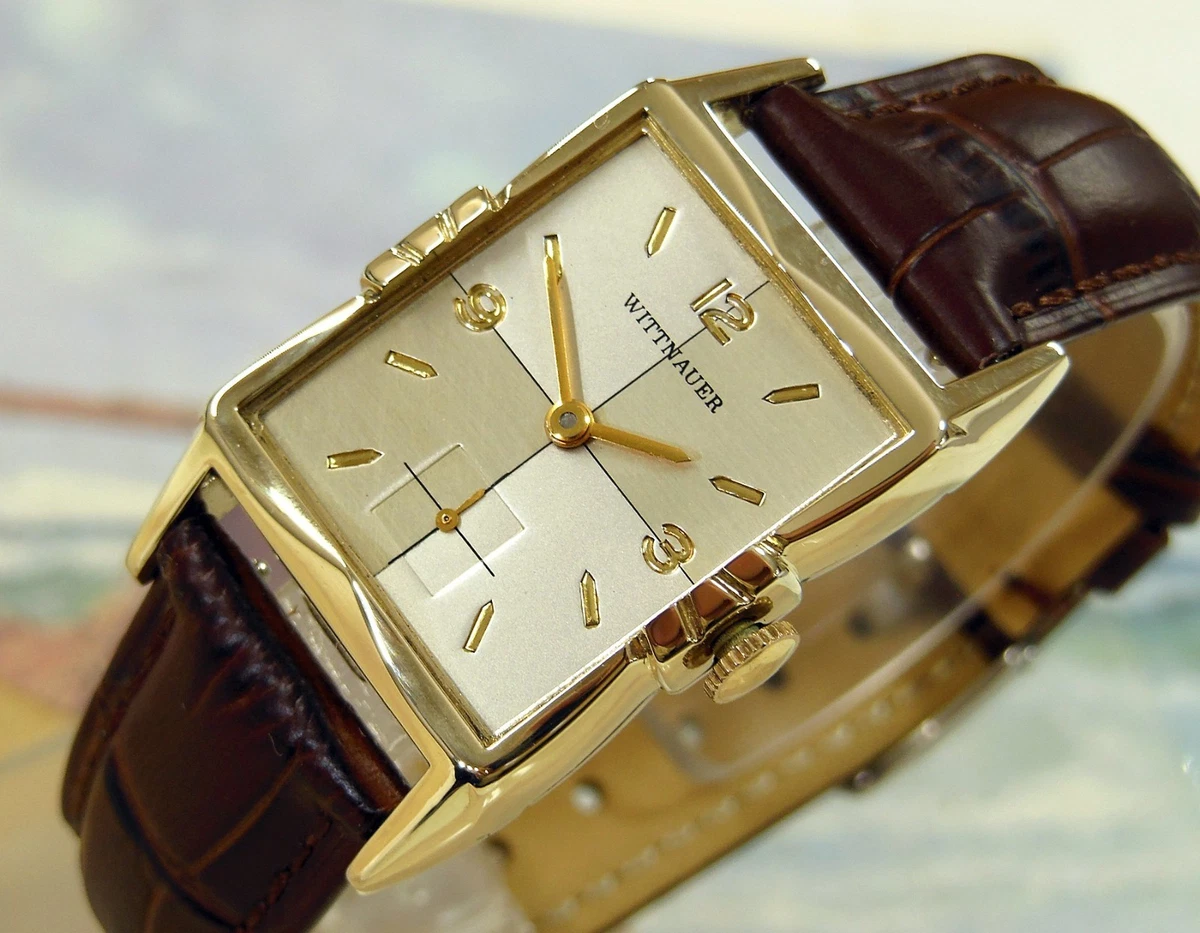 Vintage 34mm Wittnauer Men\'s Automatic Wristwatch Swiss Gold Tone Running Men Antique Gold Wittnauer Watch - Etsy main image 2