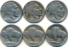 1928 P-D-S BUFFALO NICKELS SET #X24  -  A 1928 FROM ALL THREE MINTS!