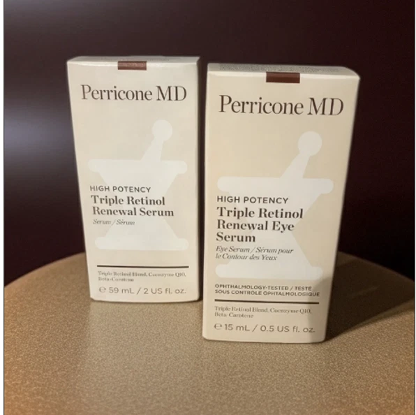 Perricone MD - Retinol DUO / Triple Retinol Serum 2 oz and Eye Serum .5 oz