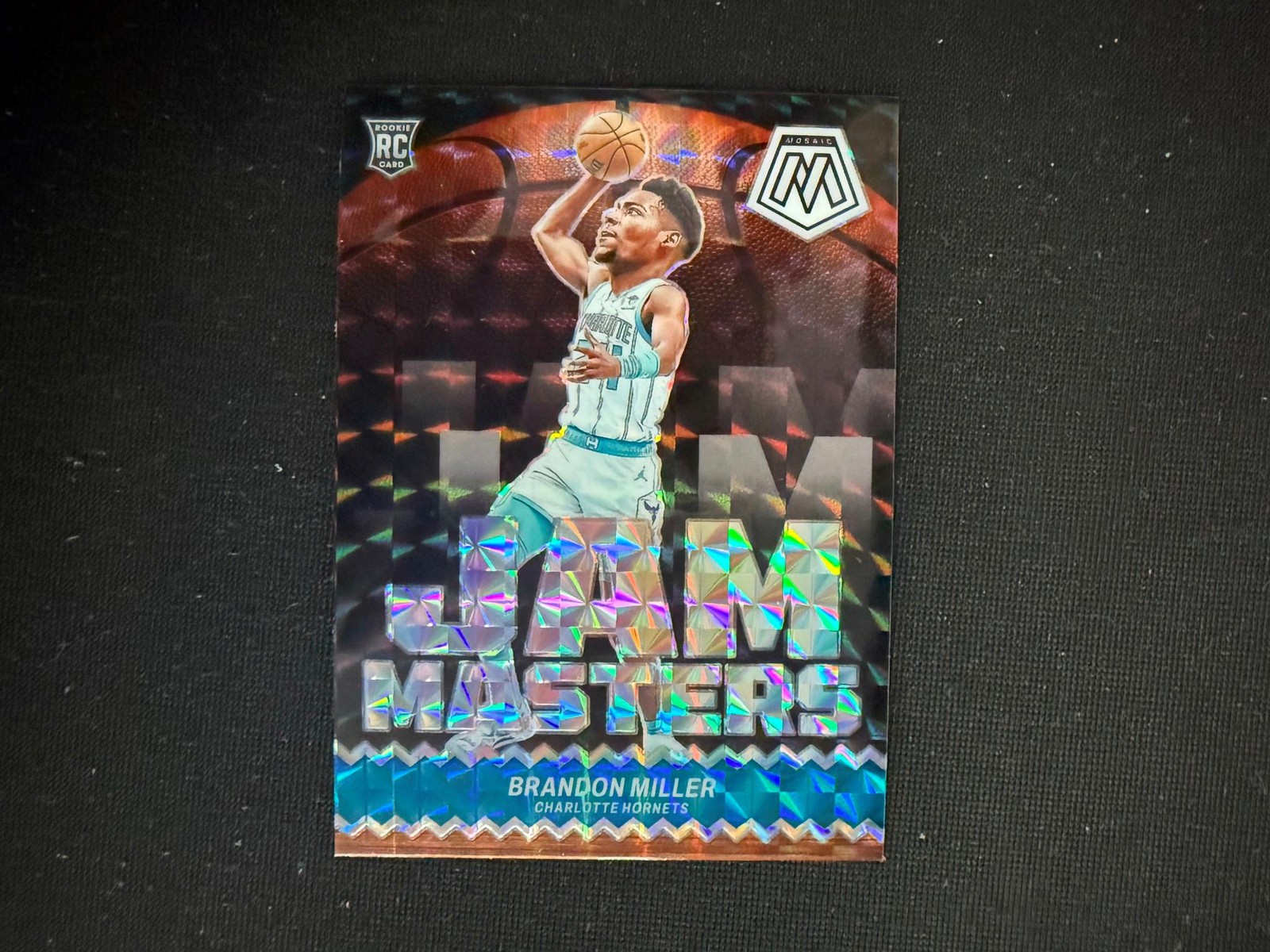 Brandon Miller 2023/24 Mosaic Jam Masters Mosaic Prizm Rookie RC Hornets D49