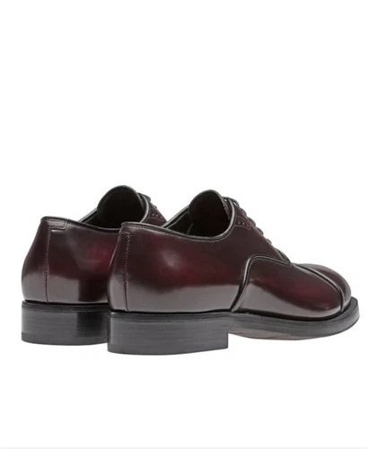 CHAUSSURES OXFORDS PRADA DRESSY HOMME CUIR BORDEAUX 40