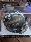 JIM KELLY, THURMAN THOMAS, ANDRE REED SIGNED MINI HELMET TRIPS BILLS MAFIA