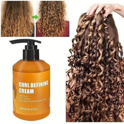 Curl Defining Cream with Argan Oil Deep Moisturizer for Wavy Curly Hair 9.5 floz