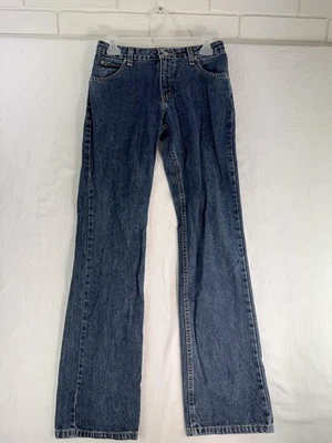 Blue Denim Jeans Mens 3/4x32 Bootcut Mid Rise Casual Pants Denim Blue - Image 1 of 4