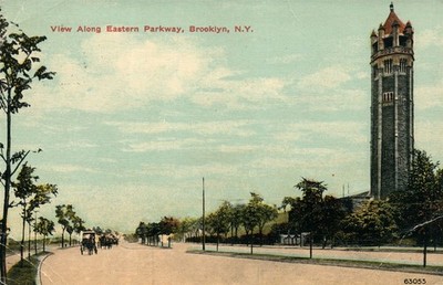 BROOKLYN NY EASTERN PARKWAY ANTIQUE POSTCARD 