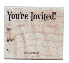You re Invited Birthday Party Special Occasion Invitation Wood Rubber Stamp
