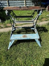 An Old Vintage Heavy Duty Portable Black And Decker Folding  Alloy Workmate 