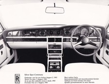ROLLS ROYCE SILVER SPUR CENTENARY STEERING WHEEL & FACIA, PERIOD PHOTOGRAPH.