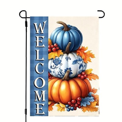 Fall Garden Flags 12x18 Double Sided, Burlap Seasonal Holiday Farmhouse Autum...