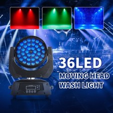 PAIDUN 36x10W RGBW Zoom Moving Head Wash Light DMX DJ Disco Party KTV Bar Club