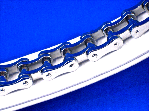 STAINLESS STEELMOTORCYCLE CHAIN MEN'S BRACELET, 9" LONG, 5/8" WIDE - Picture 4 of 8