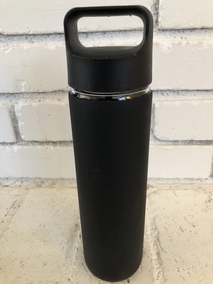 Peloton Glass Water Bottle With Silicone Non-Slip Grip Screw Top Lid - Image 2 of 4