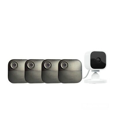 Blink Outdoor 4 5 Camera 4th Gen Wireless Security System with Blink Mini White