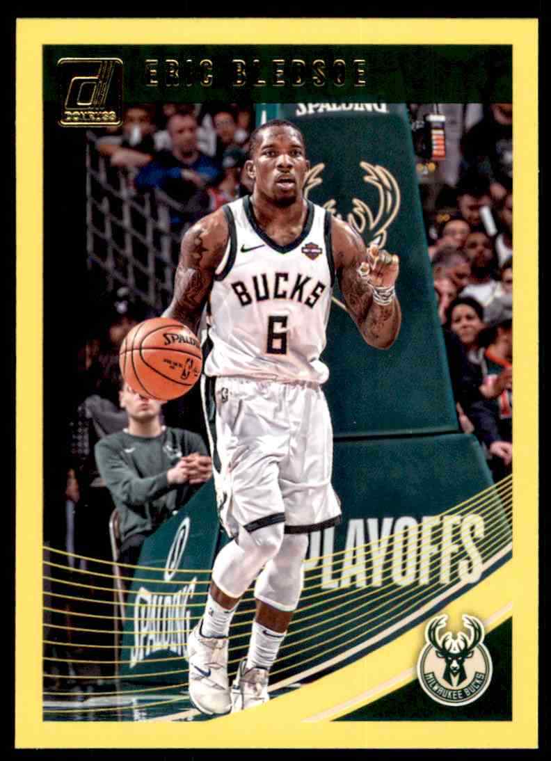 2018-19 DONRUSS YELLOW FLOOD PARALLELS ERIC BLEDSOE MILWAUKEE BUCKS #55