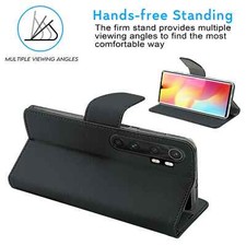 Jielangxin Cover In Pelle Per Xiaomi Mi Note 10 / M1910F4G, Custodia Con Porta Tessere E Supporto, Marrone - 2