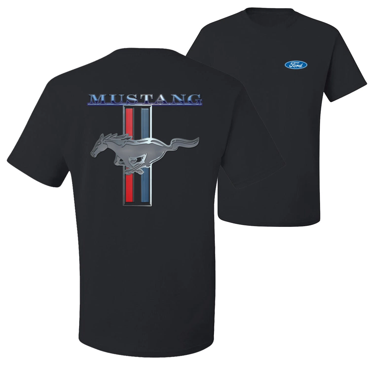 Ford Mustang Classic Pony USA Logo Men Graphic Tshirt