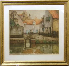 Unknown Artist Vintage European Etching on Paper Make an Offer