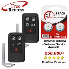2 Remote Keyless Entry Car Key Fob Replacement For Volvo 5b Kr55wk49264