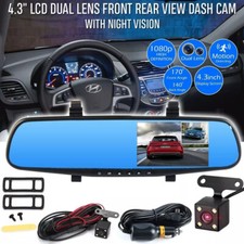 Dash Cam HD 1080p Car Dual Lens Front/Rear/Inside Video Recorder Camera G-sensor
