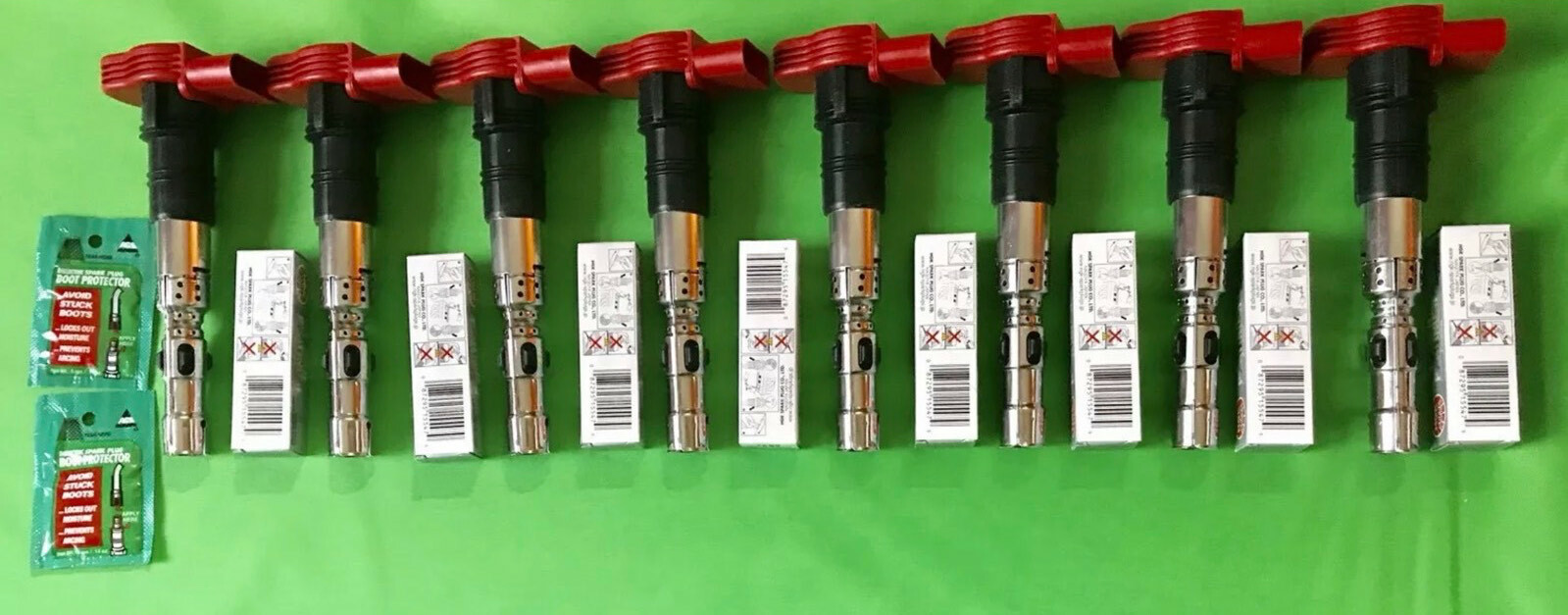 VW Audi R8 4.2l V8 Engine Ignition Coil Spark Plug Set