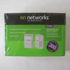 On Networks Powerline 200 Network Home Adapters PL200 - New, Sealed