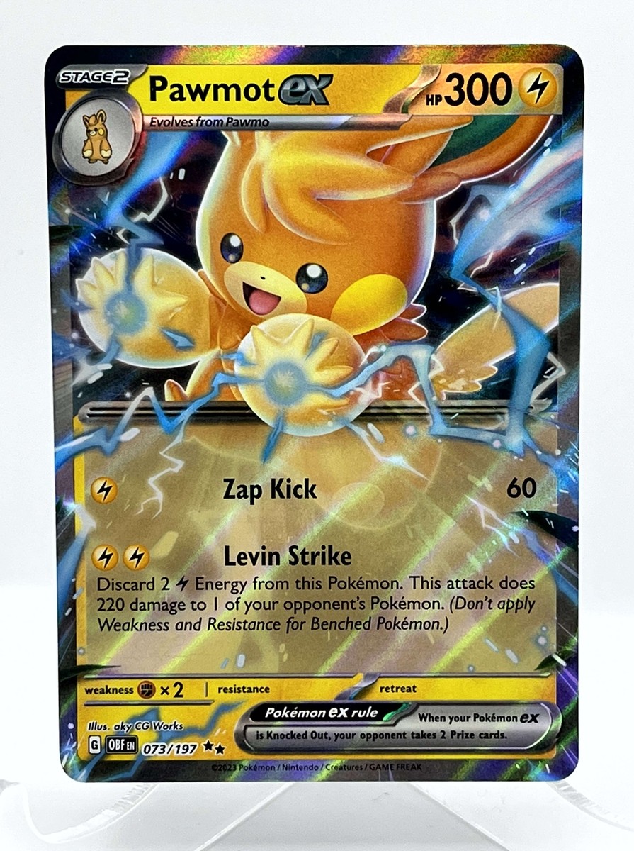 もぶページ Pawmot EX 073/197 Obsidian Flames Holo Double Rare Pokemon TCG