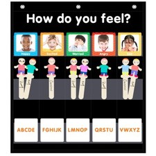 Emotions and Feelings Pocket Chart for Kids with 31 CardsSocial Emotional Lea...