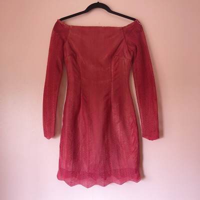 Keepsake Red Lace LS Mini Dress MSRP $285