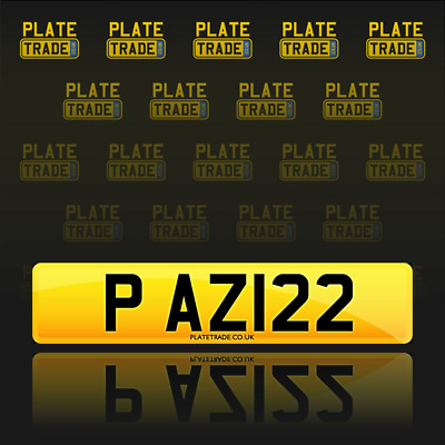 DATELESS PRIVATE CHERISHED REGISTRATION NUMBER PLATE AZIZ PAZ 122 P AZ122 AAZIZ