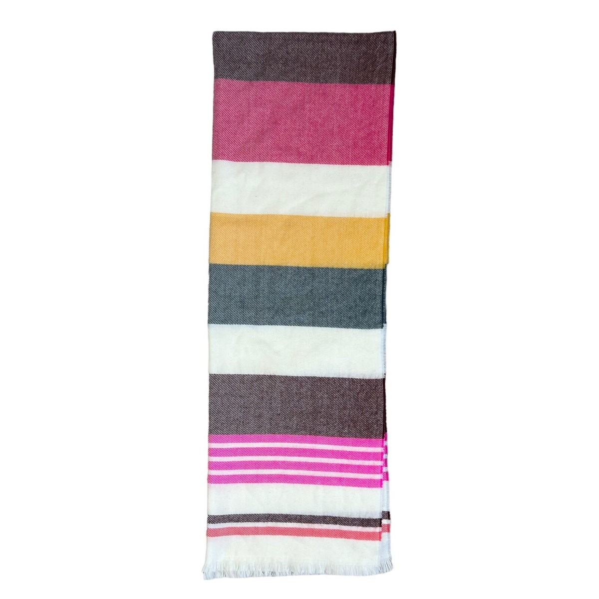 Gap Rainbow Scarf Shawl Wrap Acrylic Stripes Soft Multicolred Soft