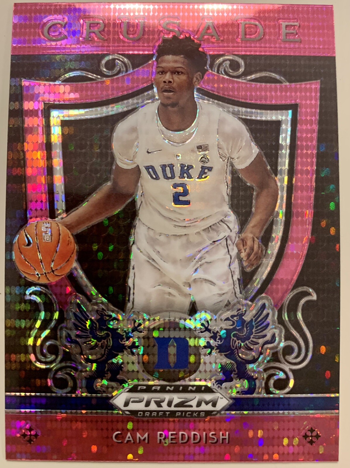 2019-20 Panini Prizm Draft Picks Pink #43 Cam Reddish