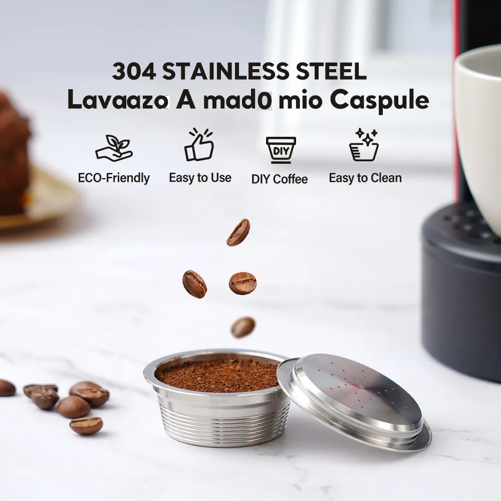 Stainless Steel Reusable Coffee Capsule Pods Compatibel with