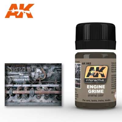 AK INTERACTIVE 082 Enamel Effect - ENGINE GRIME 35ml
