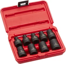 2690SE 1/2-Inch Drive External Star Impact Socket Set, Standard, 6-Point, Cr-Mo,