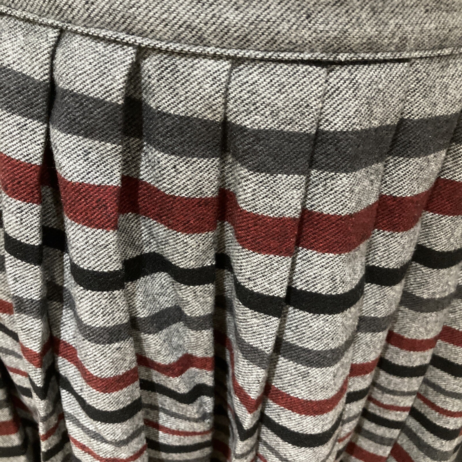 St Michaels 1970s/80s Wool Blend Vintage Hooped Skirt,  Size 18 UK 2