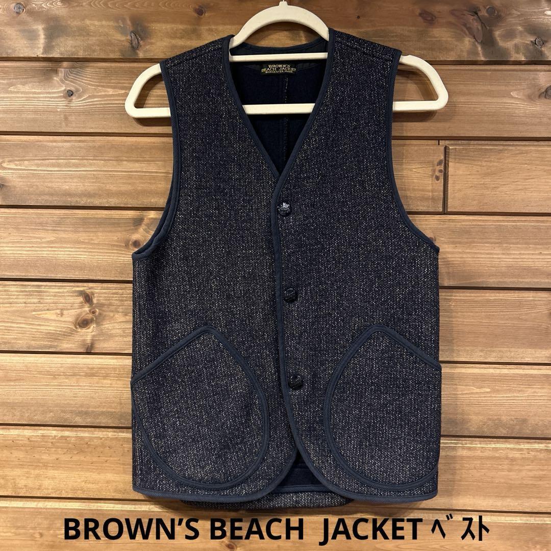 トップス 30's BROWN'S BEACH JACKET beach vest トップス 30's BROWN'S BEACH JACKET beach vest Brown's Beach