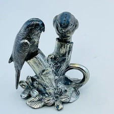 Vintage Weidlich Bros Silverplate Parrots Birds Salt and Pepper Set WB Mfg Co