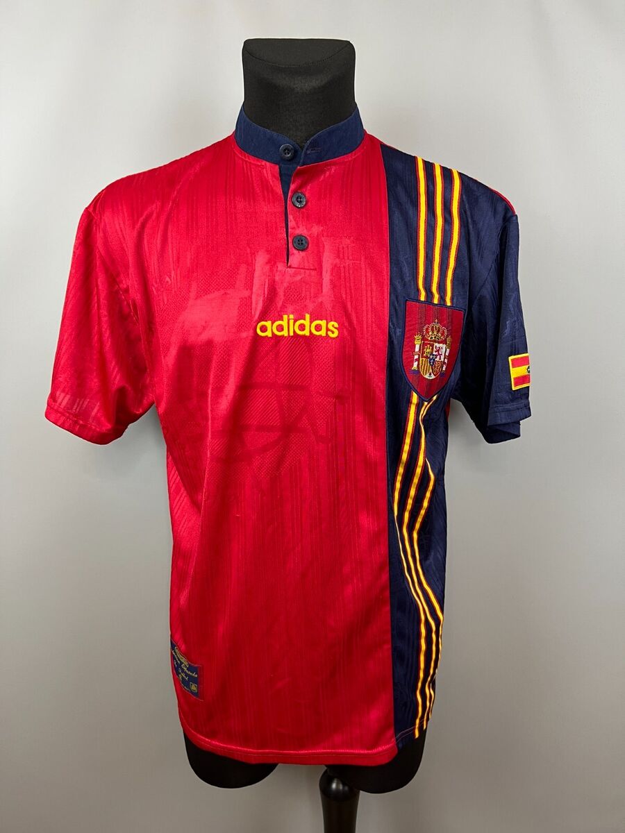 SPAIN 1996 1998 HOME SHIRT FOOTBALL SOCCER JERSEY ADIDAS SPAIN 1996 1998 HOME SHIRT FOOTBALL SOCCER JERSEY ADIDAS