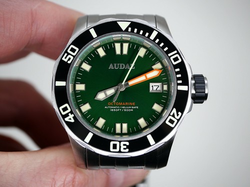 โ
AUDAZ OCTOMARINE GREEN DIAL 500M DIVER INTERNATIONAL SHIPPING USA ๐บ๐ธ DEALER - Picture 5 of 12