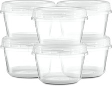  16 Ounce 10 Pack Clear Twist cap Containers with Screw on Lids Twist Top Food