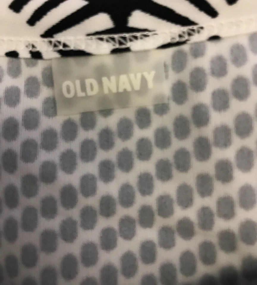 Camisa Pullover Elástica Manga Corta Manga Corta Estampado Geométrico Grande Azul Marino Antiguo Foto 2 de 4