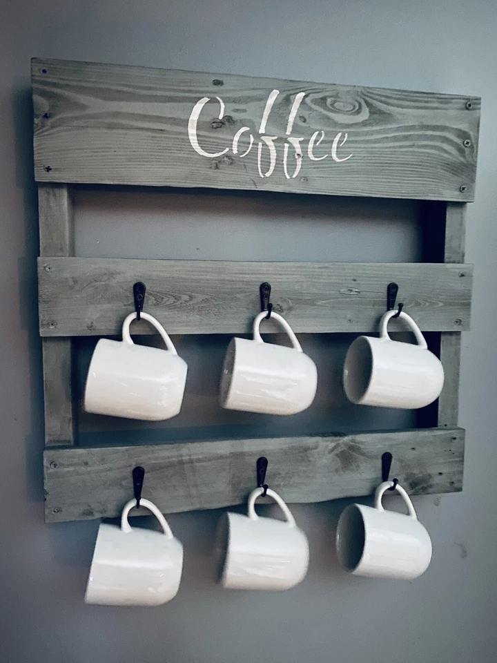 Деревенская кофейная стойка, кофейный бар, кофейная стойка, фермерский дом, примитивный серый - Изображение 4 из 4