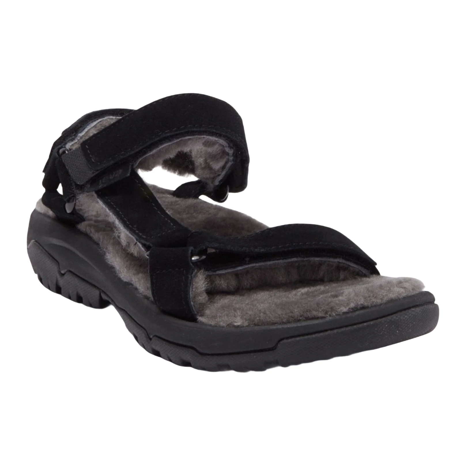 NEW MEN'S TEVA HURRICANE SHEARLING BLACK SANDALS US 8, 9, 10, 11, 12, 13
