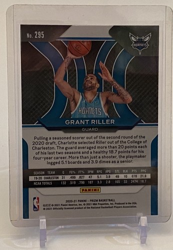 Grant Riller 2020-21 Panini Prizm RC Rookie Card #295 - Picture 2 of 2